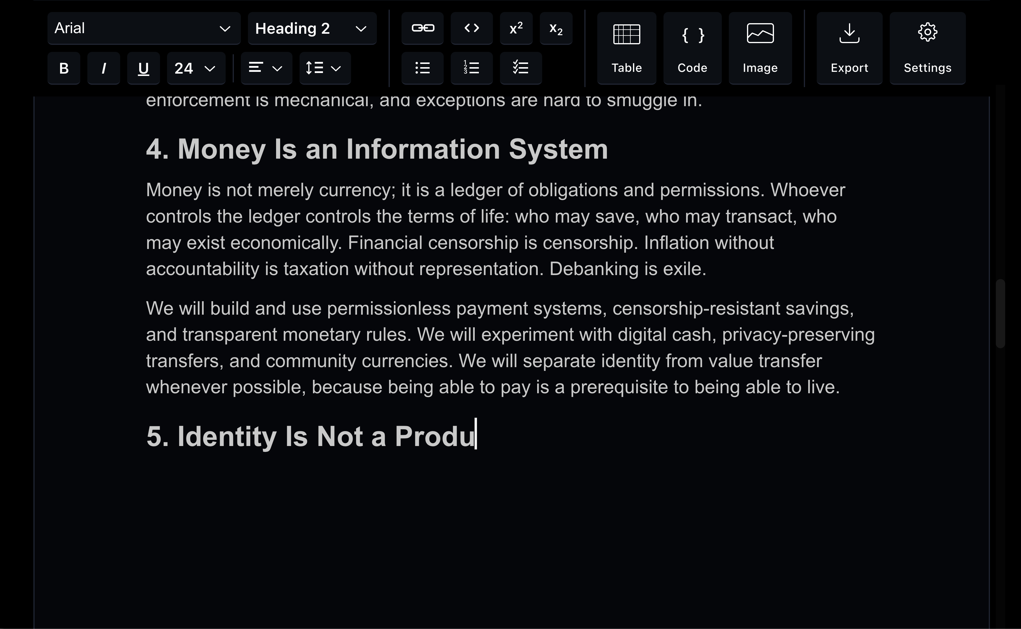 Revise web-based word processor interface