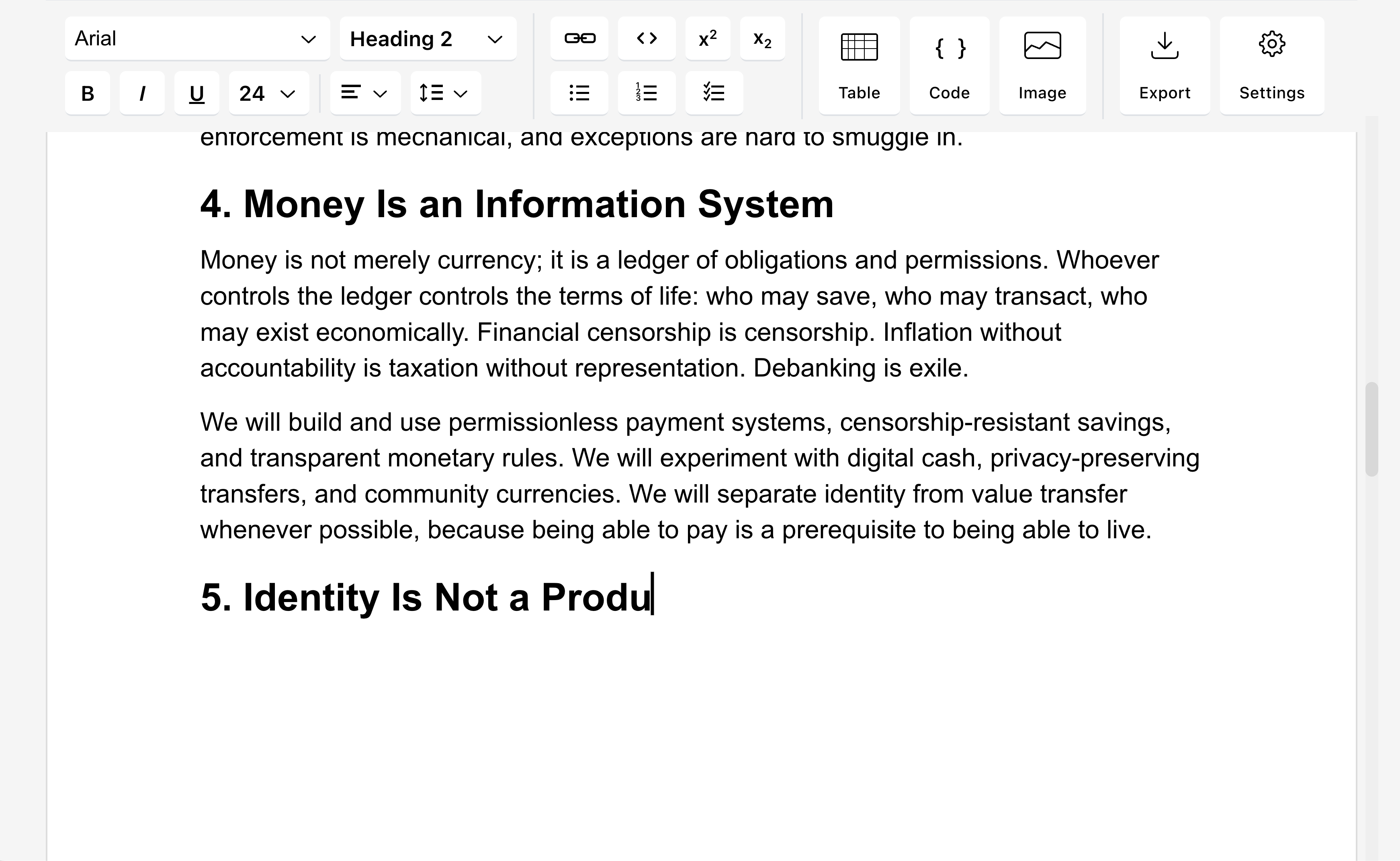 Revise web-based word processor interface
